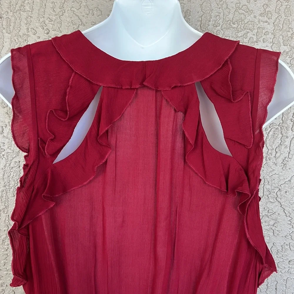 IRO Red Ruffle Top - Picture 5 of 11